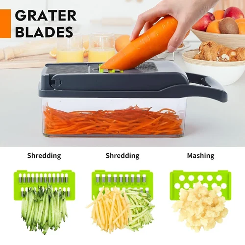 TurboCut Pro Vegetable Chopper – 14-in-1 Multifunction Kitchen Cutter - Image 3