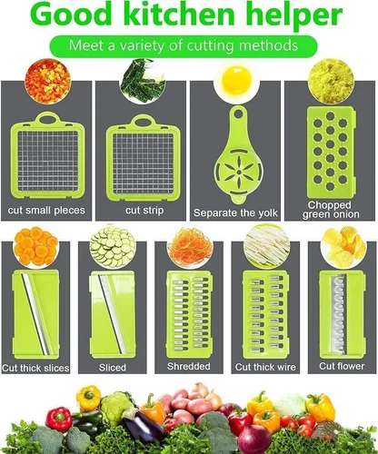 TurboCut Pro Vegetable Chopper – 14-in-1 Multifunction Kitchen Cutter - Image 4